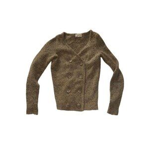 Chunky Knit Cardigan Boutique XXI Oatmeal Double Breasted Acrylic Warm Small